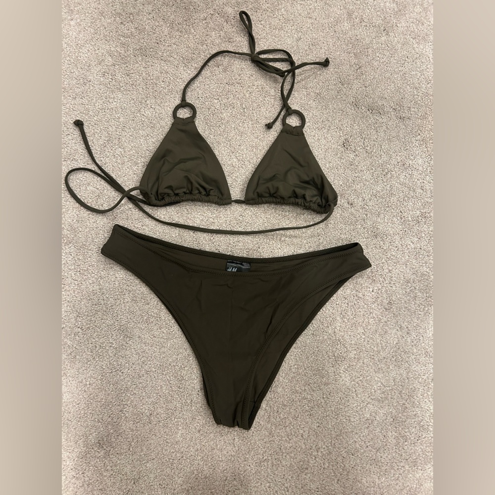 Zara Olive Green Bikini Set NWOT Small